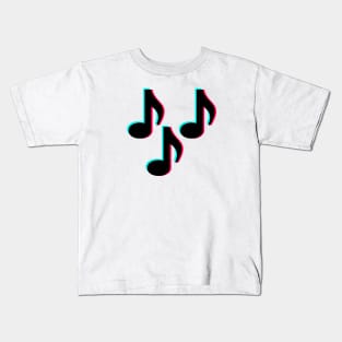 TikTok Music Notes Black Kids T-Shirt